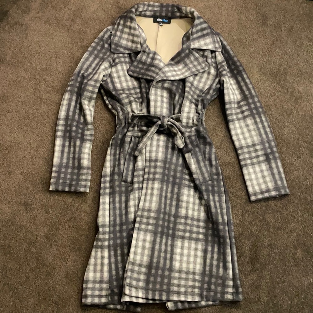 Black grey cream squared spring jacket